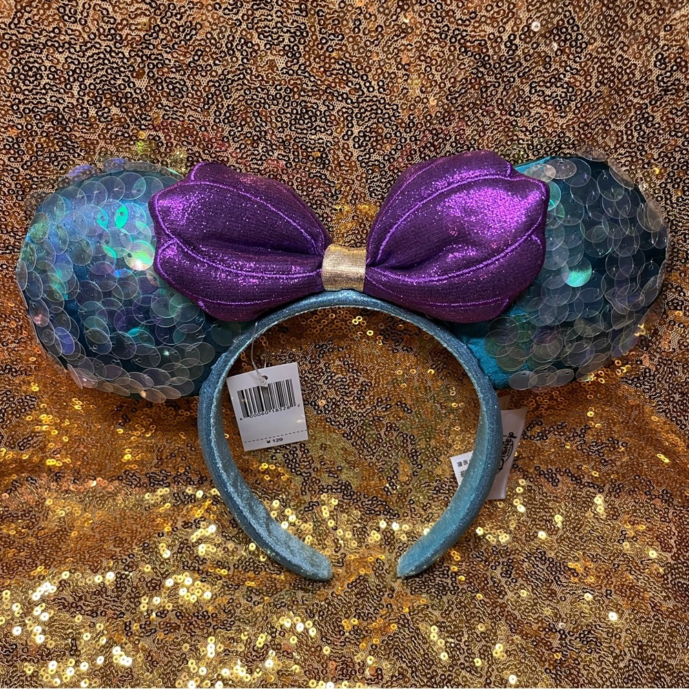 Disney Little Mermaid Ariel Inspired Minnie Ears - Picture 1 of 4